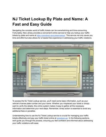 Navigating Traffic Ticket Challenges in New Jersey