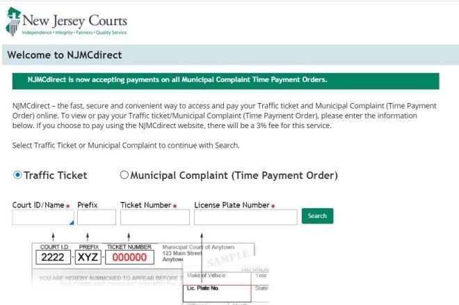 Effortless Online Payments for Traffic Tickets with NJMCdirect